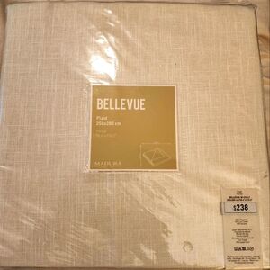NEW Madura Paris Bellevue Linen Blend King Size Bed Coverlet Ivory European